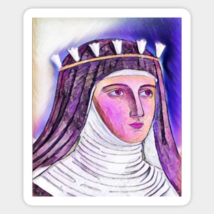 Hildegard of Bingen Pink Portrait | Hildegard of Bingen Artwork 7 Sticker